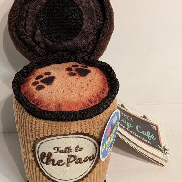 P.L.A.Y. - Doggo's Java Plush Dog Toy - w/Removeable Lid - Picture 2 of 4